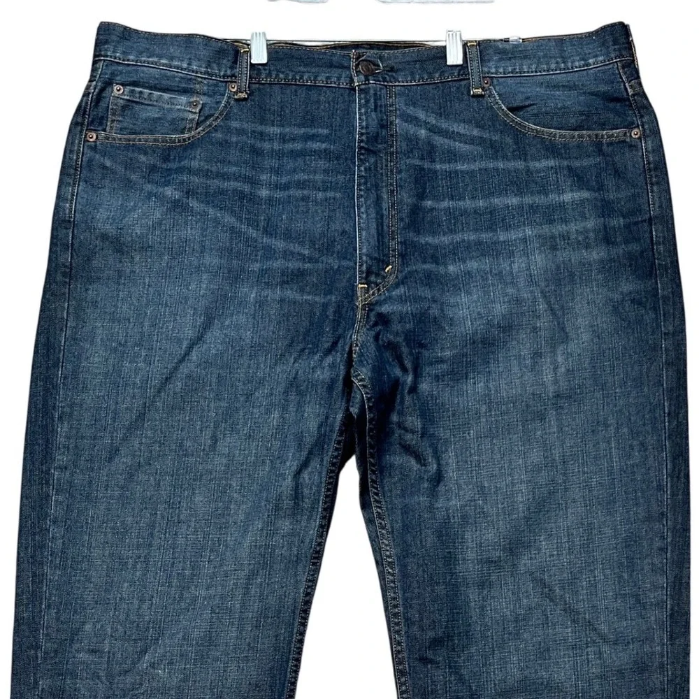 Levi's 550 Jeans Men 44x29 Dark Wash 5-Pocket Straight Leg Relaxed Fit Denim EUC